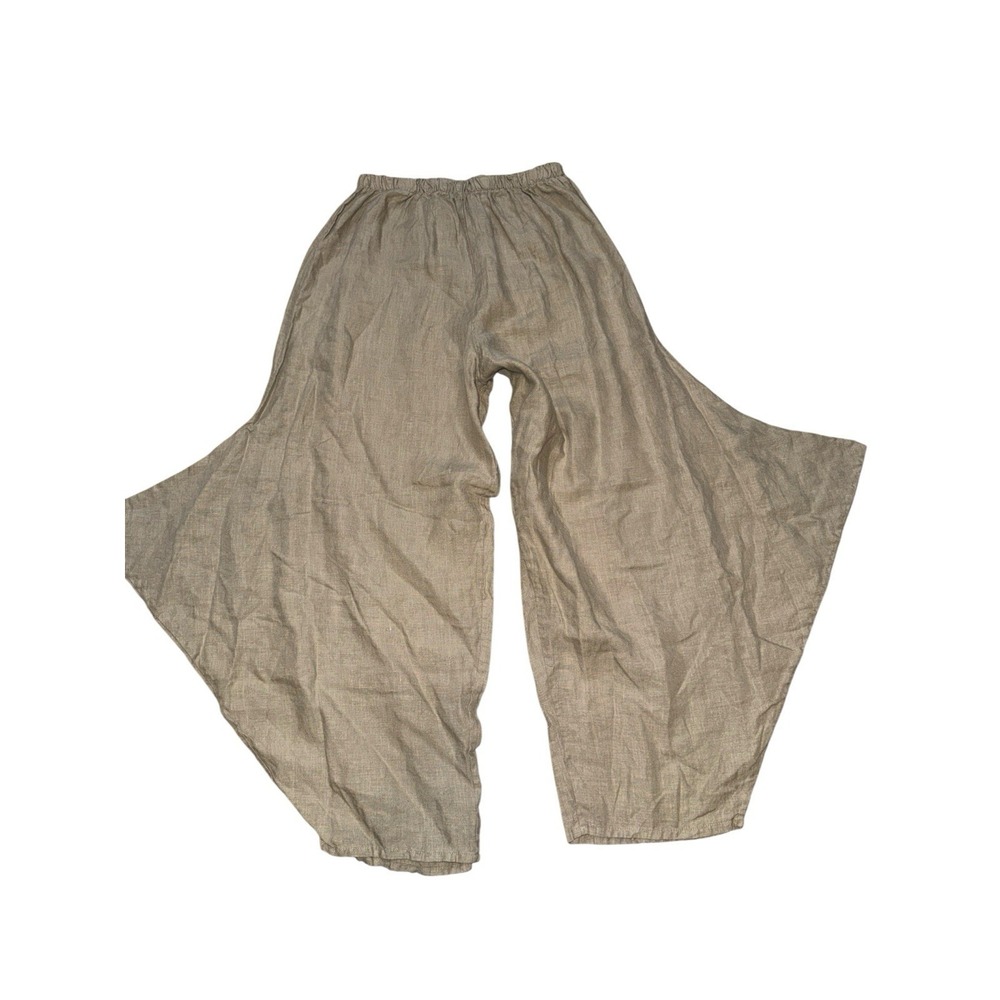 Bryn Walker Women's Linen Wide Leg Lagenlook Wings Flowy Pants Size Small